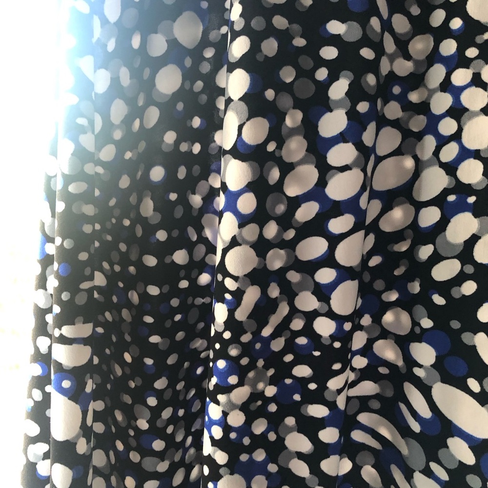 Perceptions NY Chic Navy and White Patterned Midi Dress - Picture 6 of 11